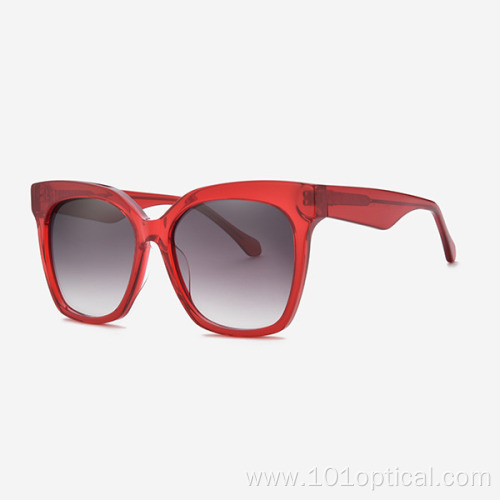 Square Classic Large Size Acetate Women's Sunglasses